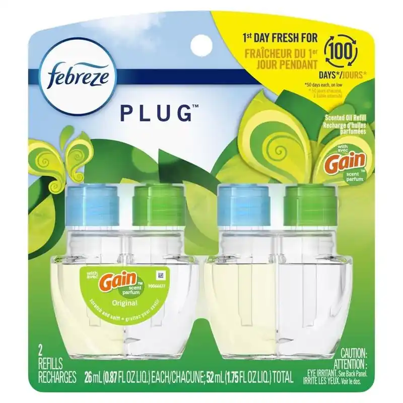 Gain Original Plug‑in Air Freshener Oil Refill – 1.75 oz (2‑pack)