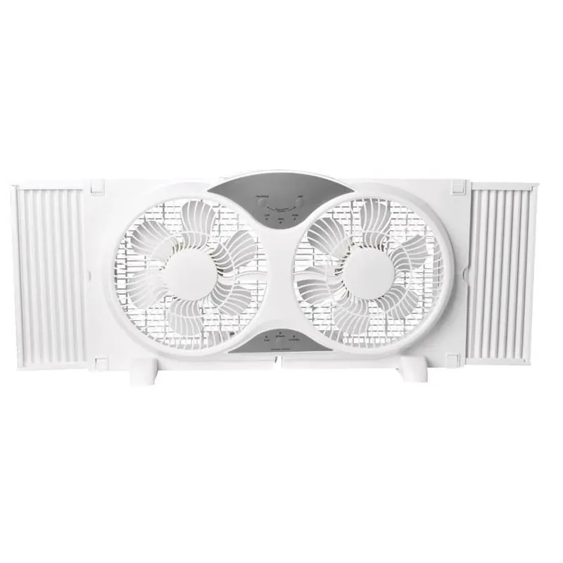 9" 3‑speed Reversible Twin Window Fan With Remote Control