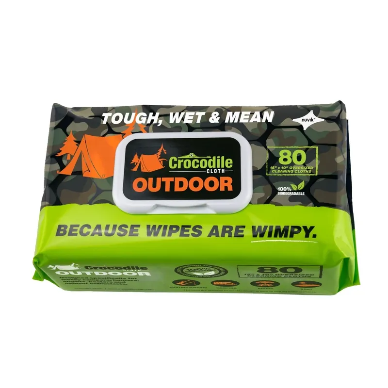 Outdoor White Cloth 10 In. W X 15 In. L 80 Wipes