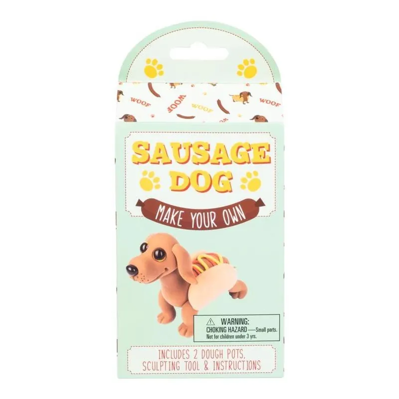 Make Your Own Sausage Dog Dough Craft Set – Brown