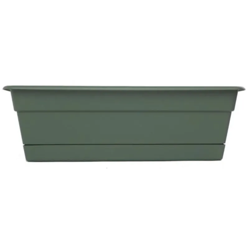 Dura Cotta Plastic Window Box – 5.75" H X 18" W X 7.5" D – Basil
