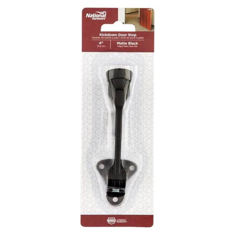 238 Series Matte Zinc Door Stop – 2‑7⁄32″ Projection, Kick‑down Design