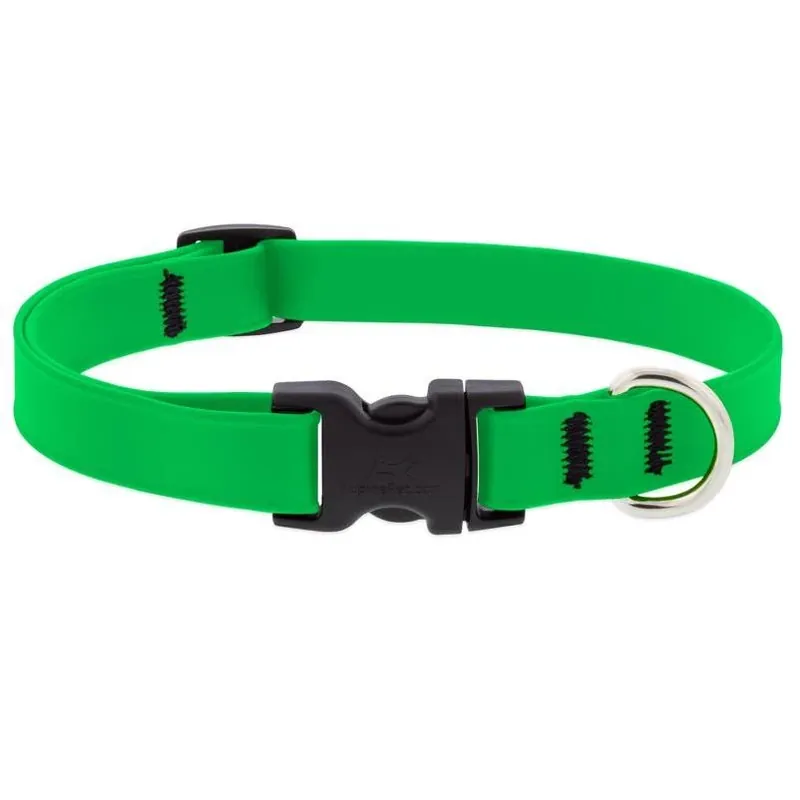Splash Neon Green Biothane Adjustable Dog Collar – Medium