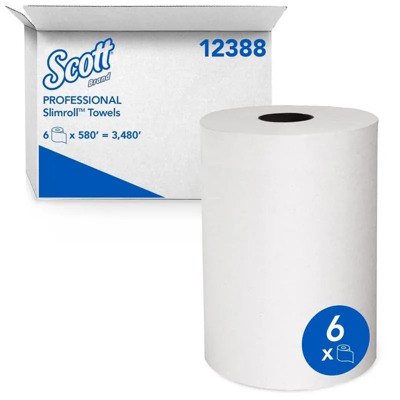 Slimroll 1‑ply Hard Roll Paper Towels – 6‑pack