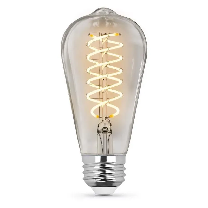5.5w St19 E26 Soft‑white Led Filament Bulb – 60w Equivalent, Pack Of 2