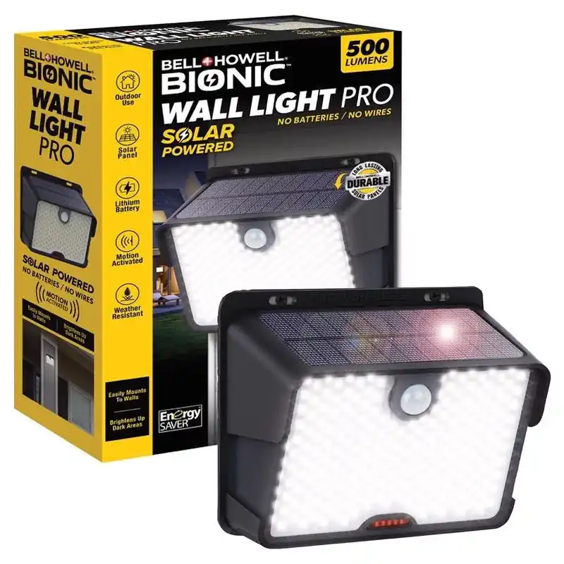 Bionic Black Solar Motion‑sensor Led Wall Light