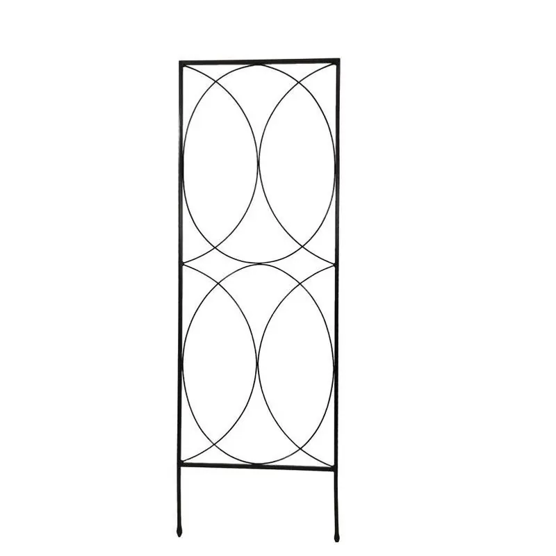 40‑inch Black Steel Ornamental Garden Trellis