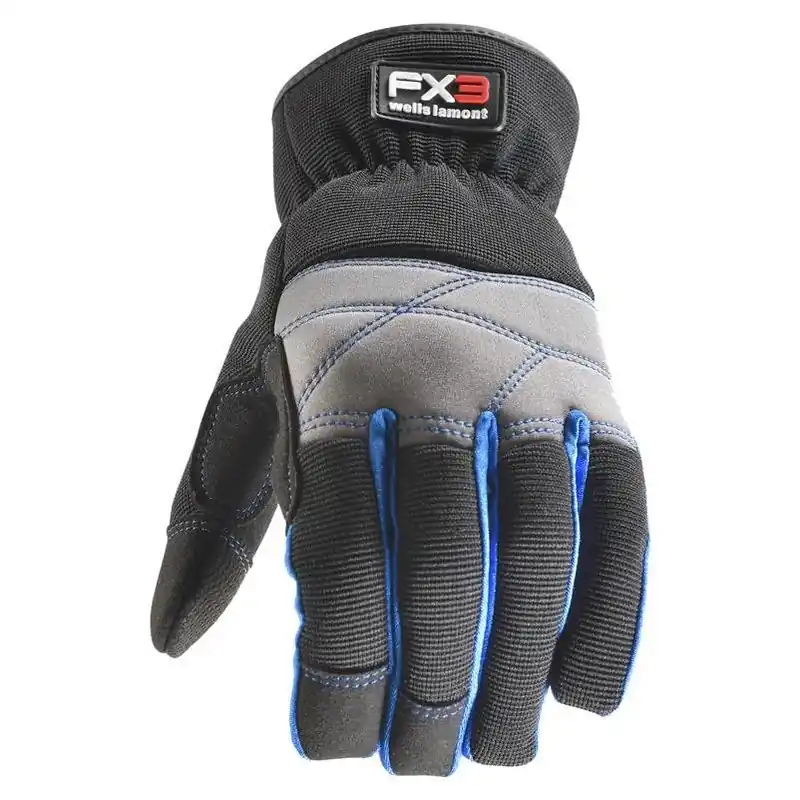 Fx3 Men‘s Heat‑resistant Work Gloves – Black/blue, Size L