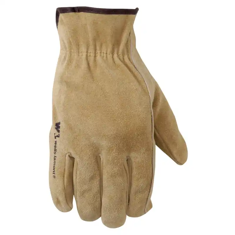 Medium Suede Cowhide Driver Tan Work Gloves 1012m