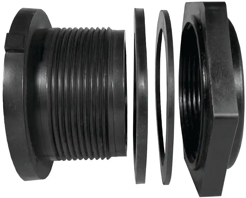 Tf125p-e Polypropylene Tank Fitting, 1-1/4 In. Fpt With Sealing Washers