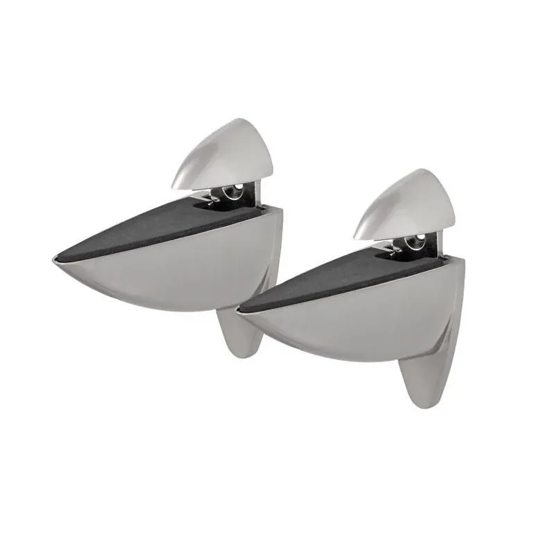 Heavy‑duty Brushed Silver Metal Shelf Clips – 4.5" × 1.8" × 4.1" (pack Of 2)