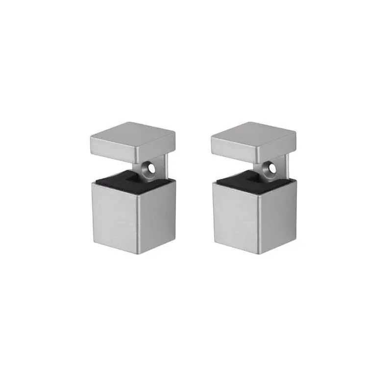 Silver Metal Shelf Brackets – 2.5" X 1.3" (pack Of 2) Heavy‑duty Shelf Clips