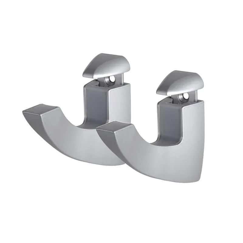 Silver Metal Shelf Clips – 55 lb Capacity, Pack Of 2