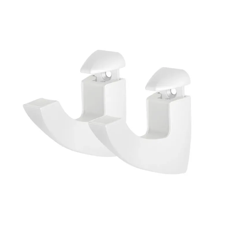 White Metal Shelf Clips – 4.9" H X 1.4" W X 4.1" D, 110‑lb Capacity (pack Of 2)