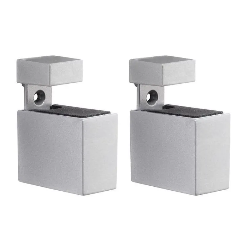 Silver Metal Shelf Brackets – 2.7" H X 0.9" W X 1.9" D, 16‑lb Capacity, Pack Of 2
