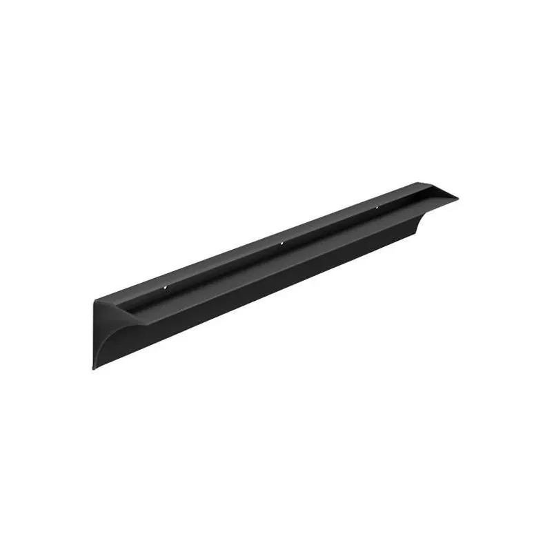 Black Aluminum Shelf Bracket – 23.6" Wide, 1.9" High, 1.6" Deep, 38‑lb Capacity