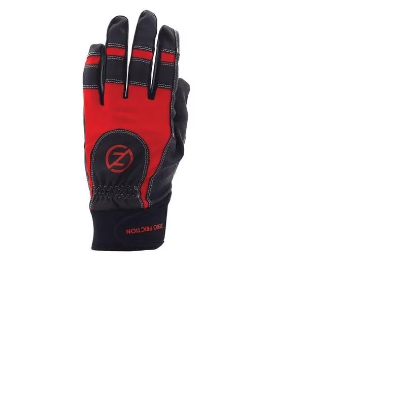 Men‘s Heavy-duty Work Gloves – Black/red, One‑size, Leather‑palm Grip
