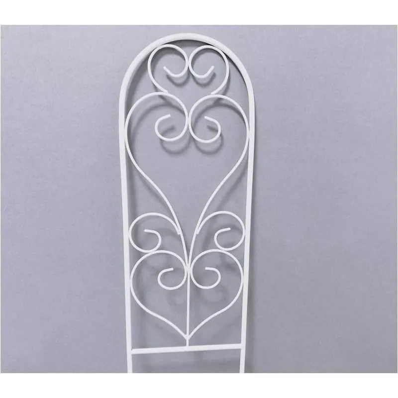 24‑inch White Steel Trellis – Indoor & Outdoor Garden Accent