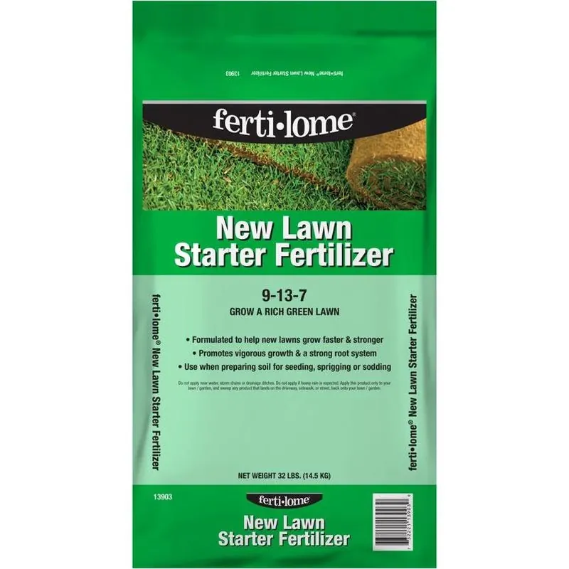 Ferti‑lome 9‑13‑7 Lawn Starter Fertilizer – 32 lb Bag For Up To 8,000 sq ft New Lawns