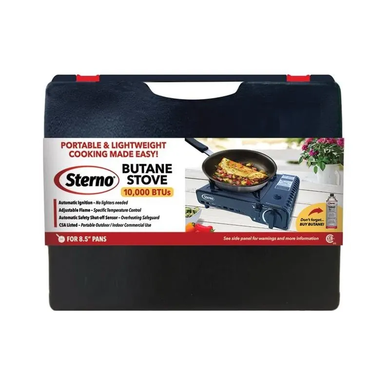 10,000 btu Portable Butane Camping Stove – Black
