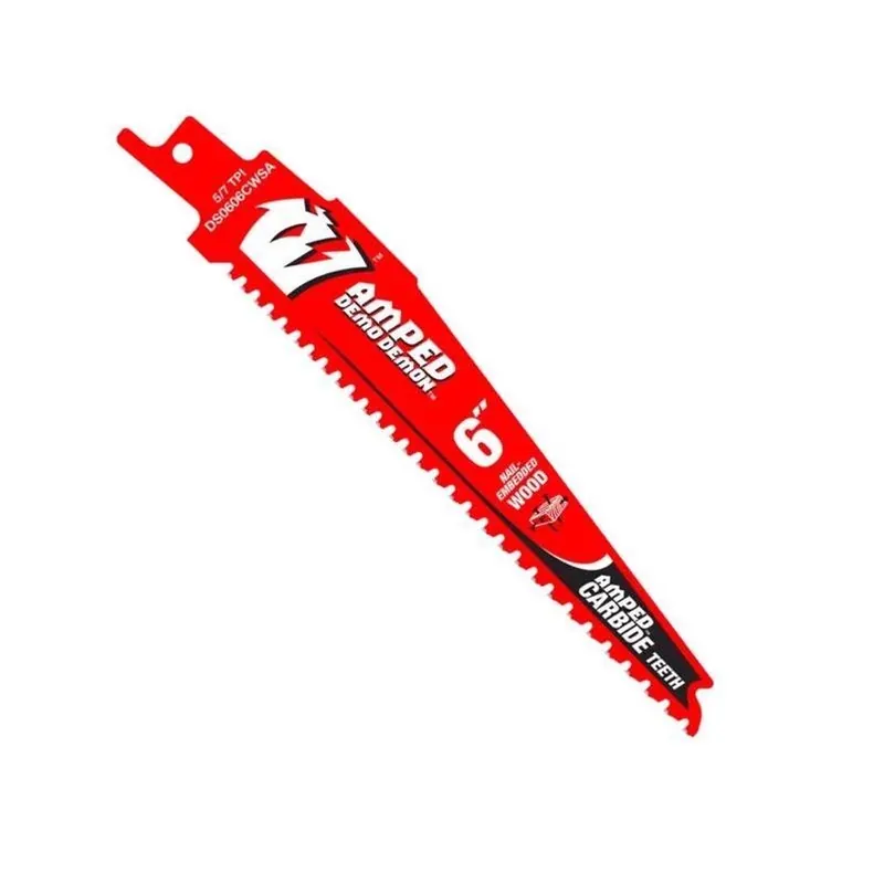 Amped Demo Demon 6" Reciprocating Saw Blade – Tico Carbide Edge With Black Ice Coating, 5.7 Tpi