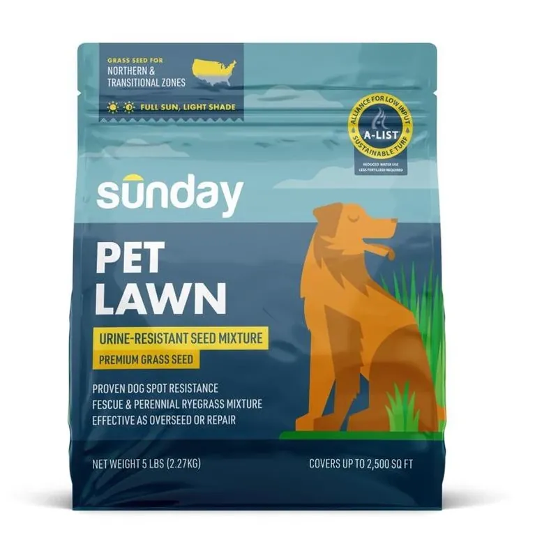 All‑grass Pet Spot Repair Seed – 5 lb Bag For Full Sun & Light Shade, Drought‑resistant