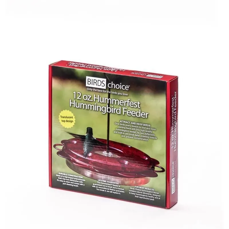 Birds Choice 6‑port Polycarbonate Hummingbird Nectar Feeder – 0.75 oz