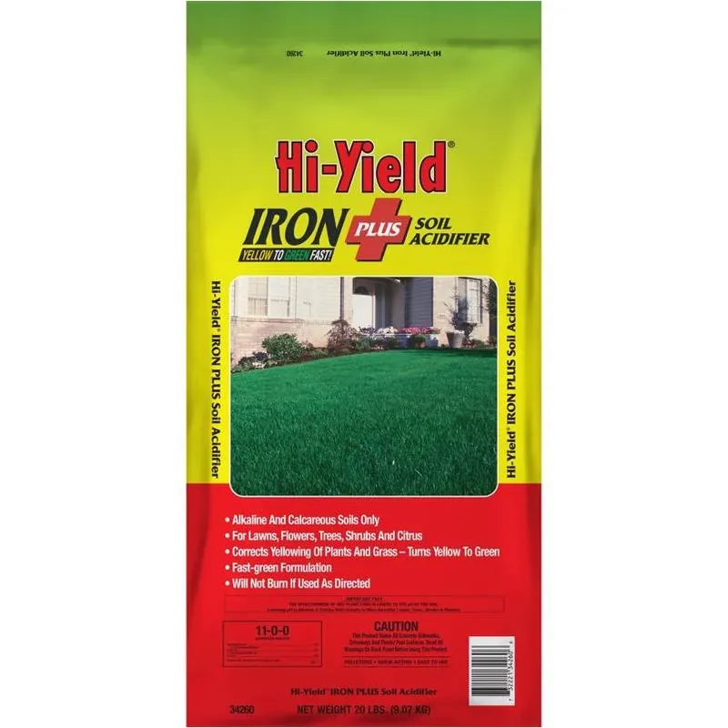 Hi‑yield Iron Plus Soil Acidifier – 20 lb Granular Fertilizer For Lawns & Gardens