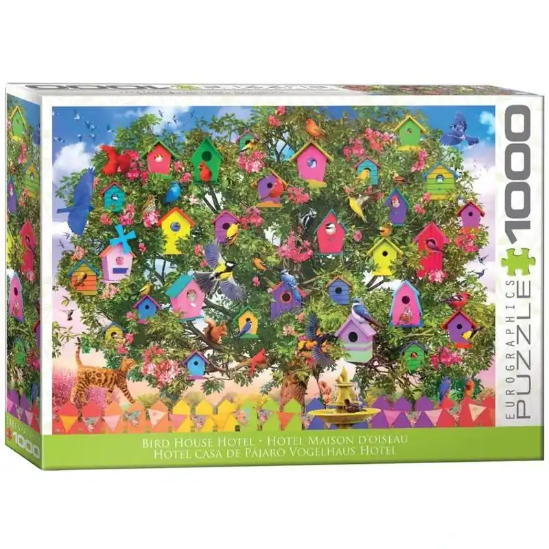 Multicolored Bird House Hotel 1000‑piece Puzzle