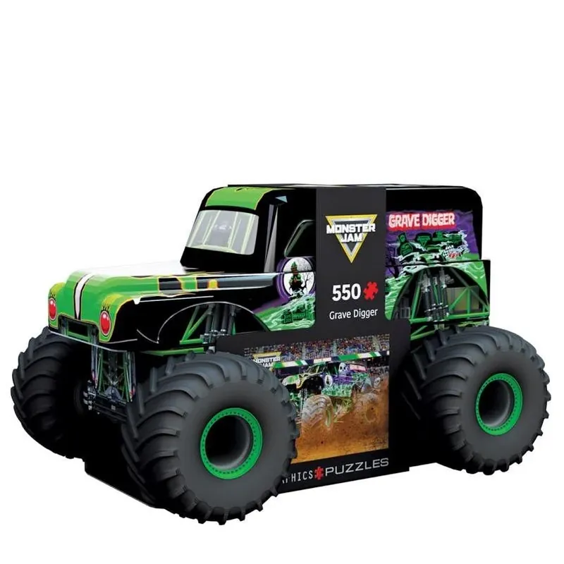 550‑piece Monster Jam Grave Digger Puzzle Tin – Multicolor Jigsaw For Teens