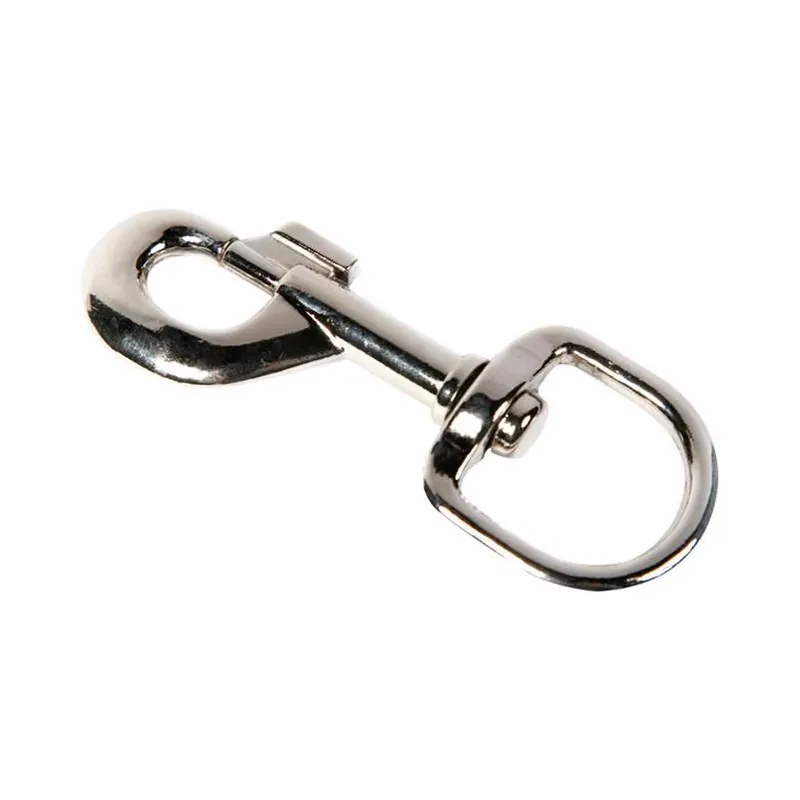 4‑inch Nickel‑plated Die‑cast Bolt Snap – 70 lb Load Capacity
