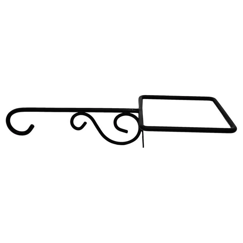 Outdoor Black Steel Plant Hangers – 2 pack, 2.7" Height
