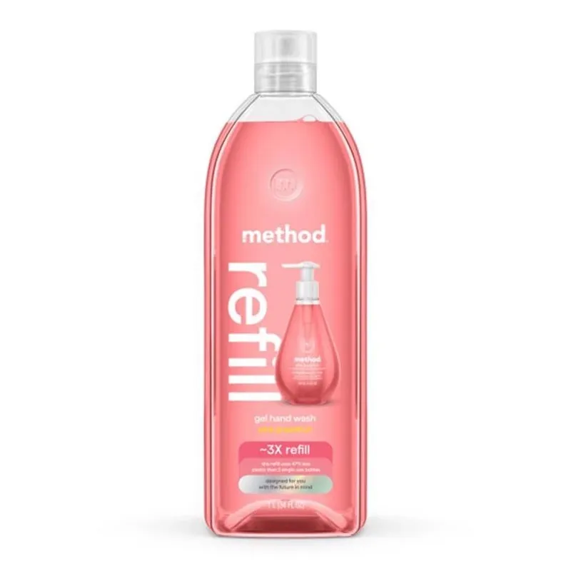 Pink Grapefruit Antibacterial Gel Hand Wash – 34 oz Refillable Bottle