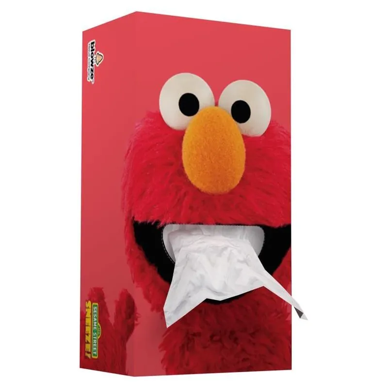 Blowze Sesame Street Elmo 2‑ply Facial Tissues – 124 Count, Red Box