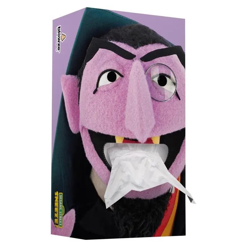 Blowze Sesame Street Ernie Facial Tissues – 124‑count Red Box