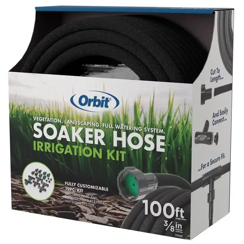 Medium-duty 3/8-inch 100‑foot Soaker Hose Kit
