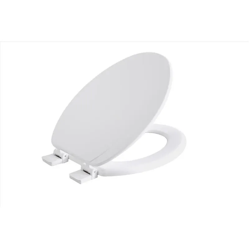 Rockford White Wood Elongated Toilet Seat – Premium Bathroom Upgrade