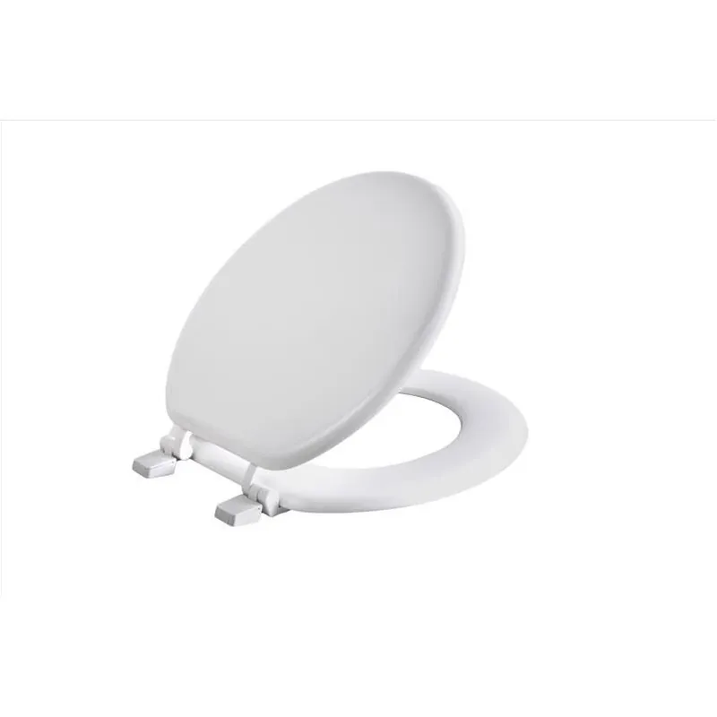 White Round Wooden Toilet Seat – Classic Comfort & Style