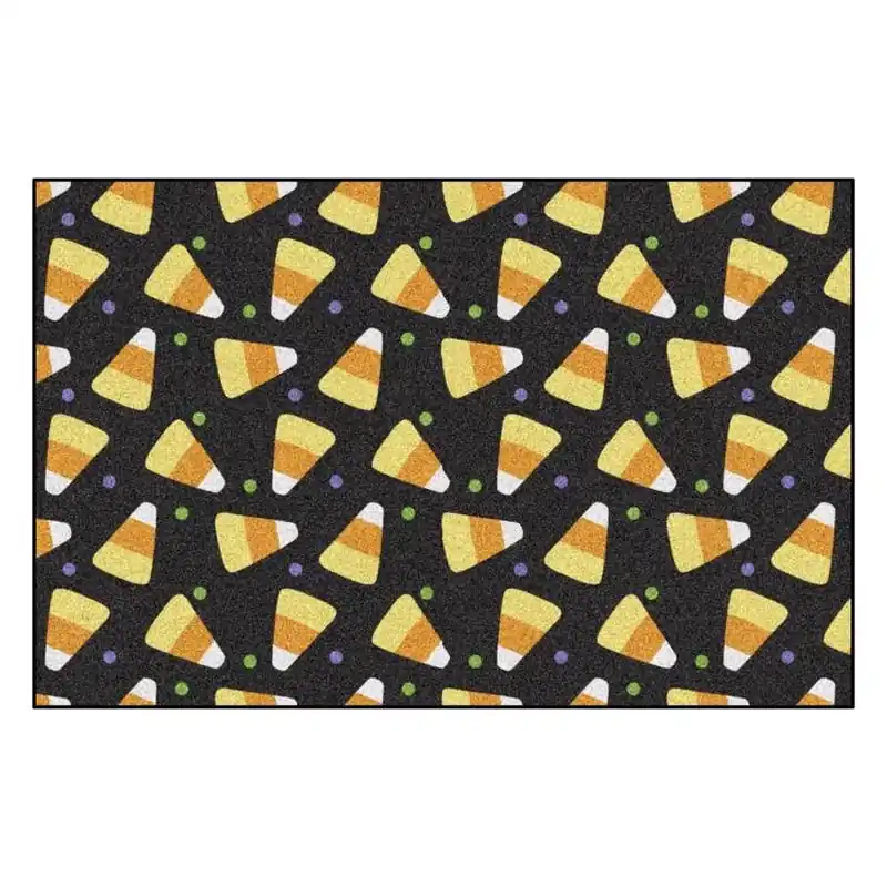 Vibrant Candy Corn Multi‑color Outdoor Rubber Door Mat – 30" X 20"
