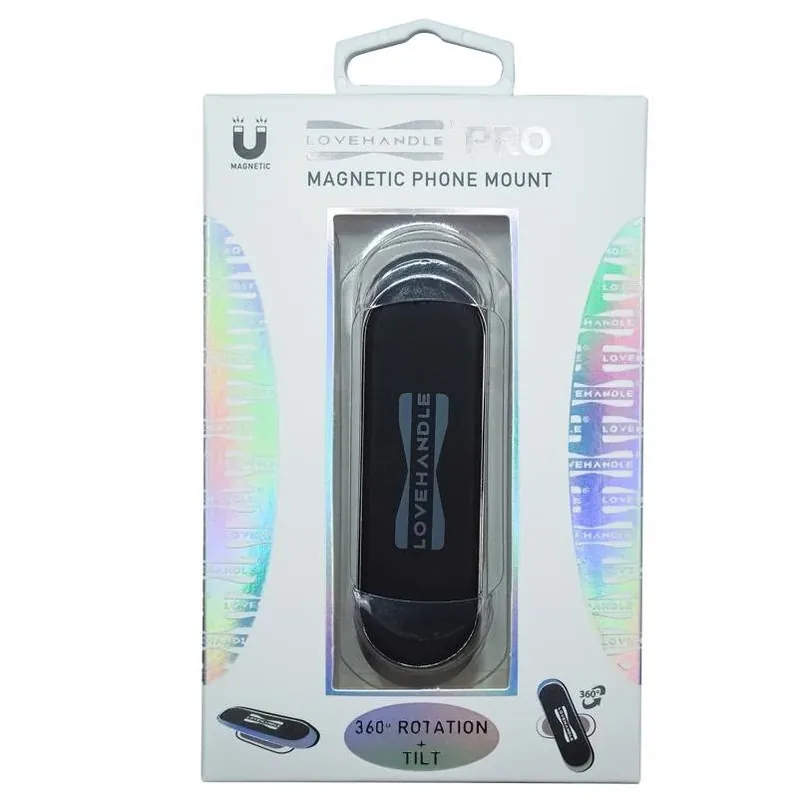 Universal Magnetic Car Phone Holder – Black/silver – Lovehandle