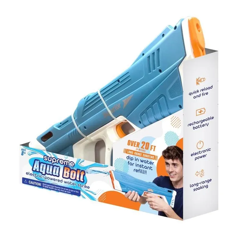 Aqua Bolt Water Strike – Vibrant Blue/orange Plastic Toy (single Pack)