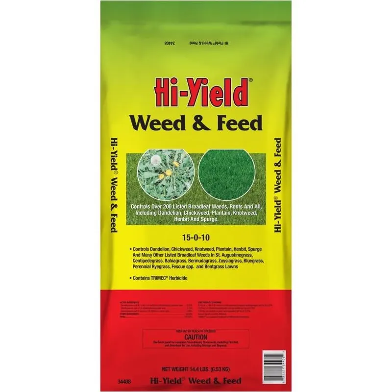 15-0-10 Weed & Feed Lawn Fertilizer – 4000 sq ft Coverage For Multiple Grass Types