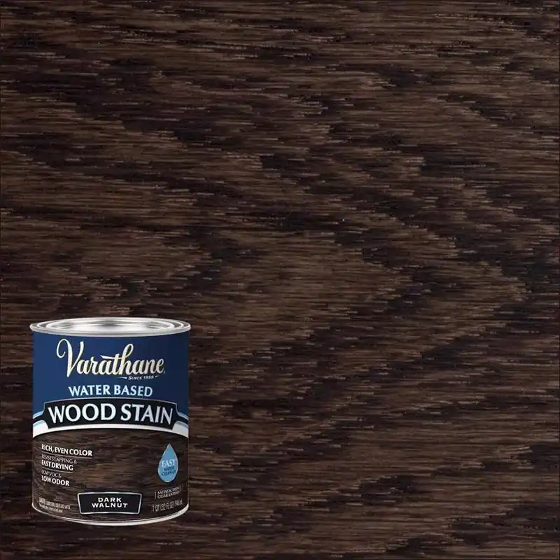 Dark Walnut Semi‑transparent Water‑based Wood Stain – 1 qt
