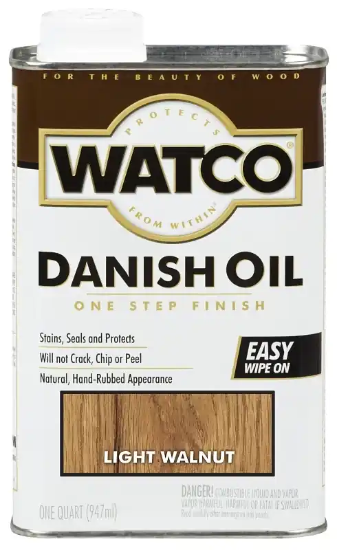 Danish Oil Wood Finish, Light Walnut, 1-qt.