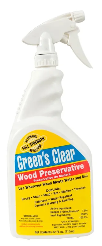 Clear Water-based Wood Preservative 1 Quart For Interior And Exterior Use