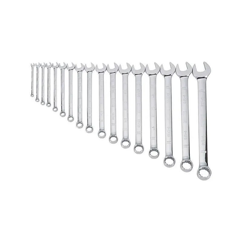 17‑piece Sae Combination Wrench Set – Chrome Vanadium Steel