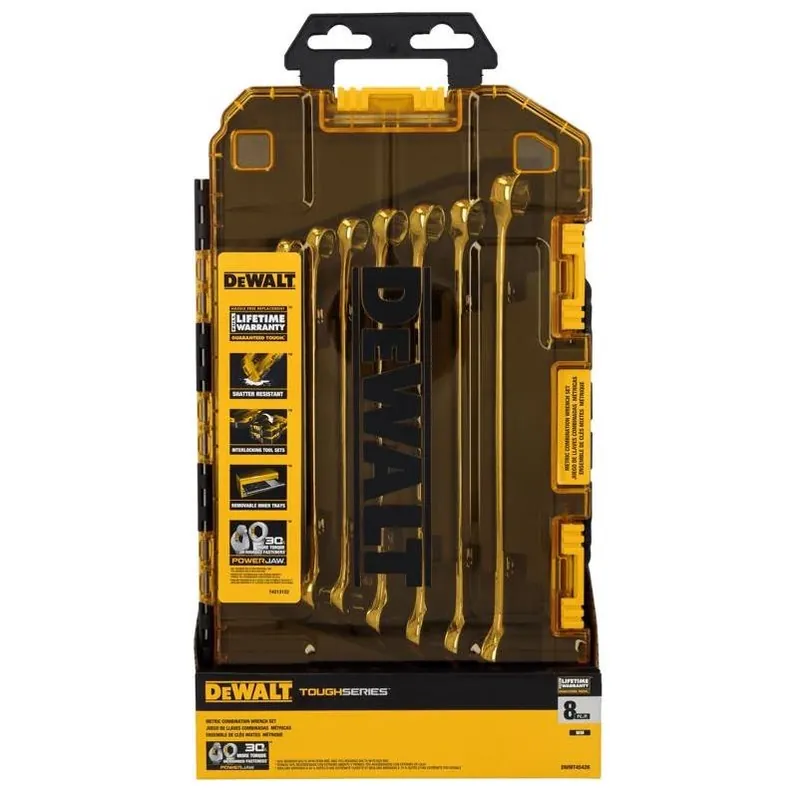 Toughseries 8‑piece Metric Combination Wrench Set – Chrome Vanadium Steel