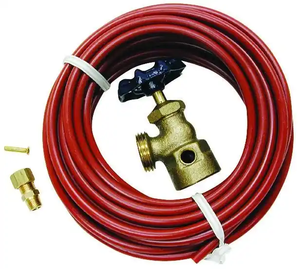 Red Poly Evaporative Cooler Water Hook-up Kit - 25 Ft. Poly Tube & Brass Fittings