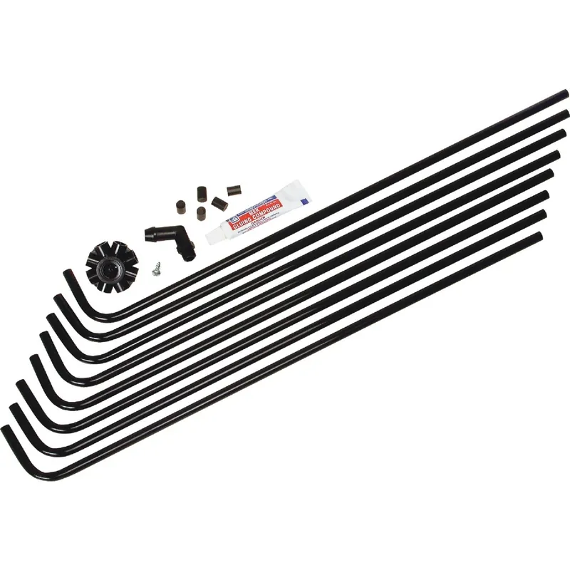 24 In. H X 4-3/4 In. W Black Plastic Evaporative Cooler Water Hook-up Kit