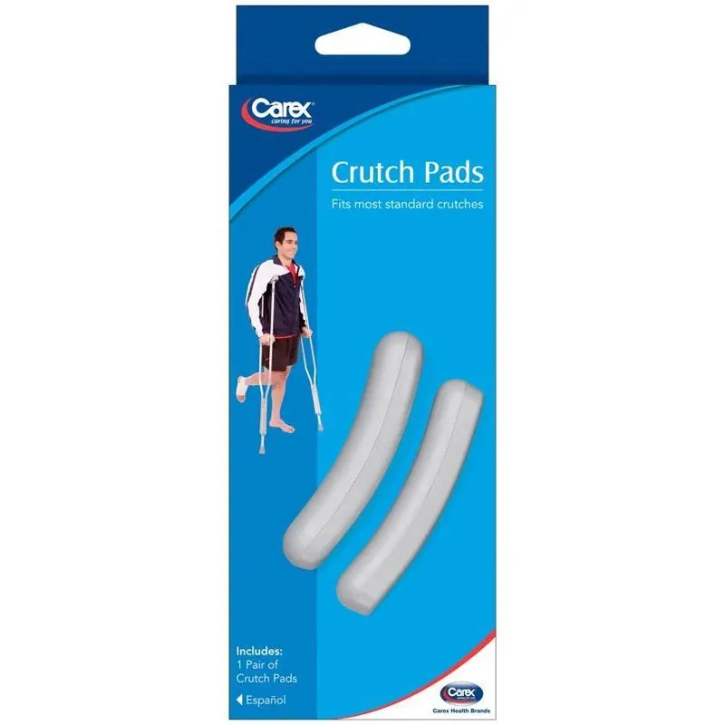 Carex Gray Rubber Crutch Pads – 2" X 6" (ada‑compliant)
